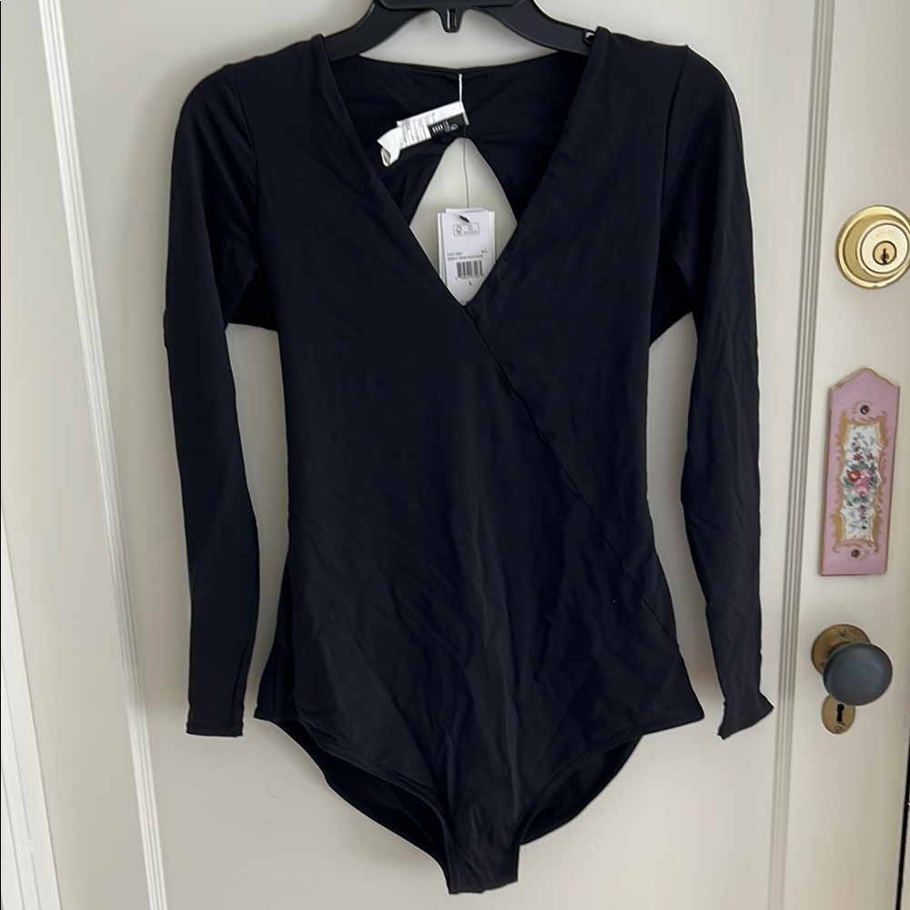 Volcom Simply Seam Black Long Sleeve Bodysuit